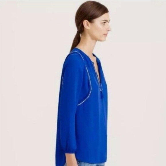 J. Crew - Tassel Trim Top in Royal Blue - Picture 6 of 7